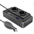 Pikkukuva 2 / 5: 200 W auton invertteri, jännitemuunnin 12 V - 220 V älykkäällä LCD-näytöllä, 2 pistorasiaa ja 4 USB C -liitäntää