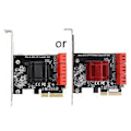 Miniatyrbillede 1 af 5: 6 Porte PCI Sata Controller Internt Udvidelseskort PCI-E til Sata 3.0 Adapter
