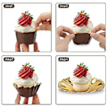 Pikkukuva 2 / 5: 50 kpl Alumiinifolio Cupcake-vuoat Kertakäyttöiset Muffinssivuoat Leivontavuoat Alumiini Cupcake-kärki Pannu Rame