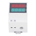 Miniatyrbild 2 av 4: Över- och underspänningsskydd Automatisk återställning DIN-skena 80-300V 0,1-99,9A 0,5 tum LED Digital Rördisplay