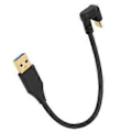 Miniatyrbild 3 av 5: USB-kabel 5 Gbps USB 3.0A Hane AMC till Typ-C U-formad Vinkel ABS Datakabel för Laddning och Datasynkronisering (1m 3.3ft)