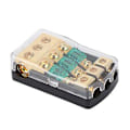 Miniatyrbillede 4 af 5: 1 Ind 3 Ud 0/4 AWG til 4/8 AWG o Strømsikringsholderboks med 60A Mini Sikringer til Automobiler Både