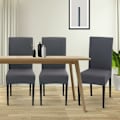 Miniatyrbild 3 av 5: Stretch Stolskydd Set om 6 Matstolsöverdrag Universell Tvättbar Moderna Stolsöverdrag för Matsalsinredning Restaurang Hotell Bukett, Mörk G