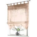 Pikkukuva 1 / 5: Roomalainen verho silmukkaverhot Keittiö Roomalaiset verhot Läpikuultava verho Silmukkaverhot Moderni Voile Hiekka LxK 80x155cm 1 kpl