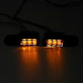 Miniatyrbillede 3 af 5: 2 STK 12V Motorcykel Blinklys LED Blinklys Styr Amber Signallampe Blinker, Beslag, Sort