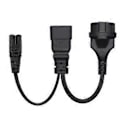 Miniatyrbillede 3 af 5: 1 stk. IEC C20 Han til C7 + EU4.8MM Hun Splitter Adapter Kabel Ledning C20 Splitter