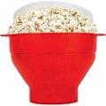 Miniatyrbild 4 av 5: Popcornmaskin med lock - Popcornskål i silikon Popcornbehållare