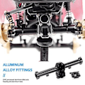 Miniatyrbild 2 av 5: För 1/24 Rc Crawler Bil Axial Scx24 90081 Axi00002 Delar Metall Främre & Bakre Axel Diffskydd Uppgradering