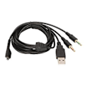 Miniatyrbilde 1 av 5: Hodetelefonkabel 3 i 1 Plugger Erstatning Gaming Headset Ledning med Lys for Steelseries Arctis 3 5 7 Pro 2 meter