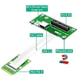 Pikkukuva 5 / 5: Mini PCI-E - PCI-E X4 -jatkokaapeli nousukaapelilla ja nopealla FPC-kaapelilla magneettityynyllä, B