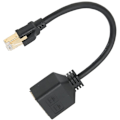 Miniatyrbillede 5 af 5: RJ45 Ethernet-adapter 1 til 2 porte kabelforlænger fremragende forbindelsestransmissions splitter-adapter til hjemmekontor
