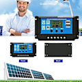 Miniatyrbilde 2 av 3: 20A Automatisk Solcellelader PWM Dobbel USB-utgang Solcellepanel Lader Regulator 12v24v Strøm HD LCD-skjerm Betterlifefg