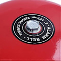 Miniatyrbilde 5 av 5: AC 220V 100mm 4 tommer Dia Skoler Brannalarm Rund Form Elektrisk Klokke Rød