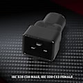 Pikkukuva 3 / 5: Beige Iec 320 C13 - C20 -verkkolaiteadapteri, Iec 15A - 10A, 16A - 10A -verkkolaitemuunnin, C20 16A - C13 10A