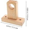 Miniatyrbild 2 av 5: Ändfäste i trä Gardinstångsfäste Draperifäste Garderobsändfäste Garderobsstångshållare Duschdraperitillbehör 3cm [xc]