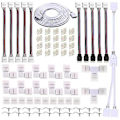 Miniatyrbillede 1 af 5: Connector Kit til 5050 10mm 4pin Rgb, 2-vejs Splitter, DIY Tilbehør til Rgb Tilslutning