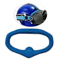 Miniatyrbild 1 av 2: Mjuk Hudvänlig Tygskum Vaddering Tillbehör För Dji Fpv Goggles, Lätt Att Byta Ut - Blå