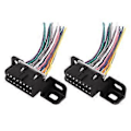 Miniatyrbillede 2 af 5: 2 STK Diagnostisk OBD2 16 PIN Hun-stik Ledningsnet Bil 16 PIN Hun-stik Passer Universelt til de Fleste OBD2-stik