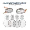 Miniatyrbilde 4 av 5: En Potting Mesh Sieve Sifting Pan - Mindre Stålblanding S 4 Sieve Mesh Filter(1/8in,1