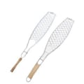 Miniatyrbillede 1 af 5: Fiskegrilltang, Ergonomisk, Fladt Håndtag, Simpel Grilltang, Bærbar Fiskegrill