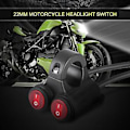Miniatyrbillede 1 af 5: Dobbelt Kontrolknap Kontakt, 22mm Universal Motorcykel Styr Forlygte O OFF Kontakt Motorcykel O OFF Kontakt Højpræcisions Funktionalitet