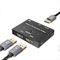 Miniatyrbilde 2 av 3: DisplayPort Switch Toveis Manuell 8k Dp Splitter 1.4 Dobbel Skjerm Switch