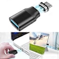 Pikkukuva 2 / 5: Magneettiliitin Type C Uros - USB3.0 Naaras OTG Tiedonsiirtoadapteri