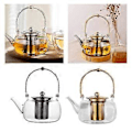 Miniatyrbillede 2 af 5: Tykkere Glas Tekande Transparent Tekande Filter Tekande Hjem Varme- Blomstertekande Guld