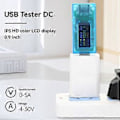 Miniatyrbilde 4 av 5: 0,96 tommers IPS LCD-skjerm 13 i 1 Multi-funksjon USB-tester Spenning Strøm Måler Voltmeter Amperemeter DC 4-30V 5A