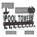 Miniatyrbild 3 av 5: Poolhandduksställ Utomhus Väggmonterad Handdukshållare Handdukskrokar