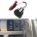 Pikkukuva 2 / 5: Auton kaksois-USB-laturi 5V 2.1A Auton USB-virtapistoke Autotarvikkeet kuorma-autoille Stralis Hi-Way Eurocargo