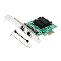 Miniatyrbillede 1 af 5: 2-Port PCIE Kort Netværkskort RJ45 Spil Netværkskort Kablet PCIEX4 LAN Adapter Kort til Desktop