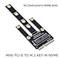Pikkukuva 3 / 5: Laajennuskortti MPCIE - KEY-M -laajennuspaikka MINIPCI-E - NVME M2 -sovitinkortti WIFI-liitäntä M.2 -levylle