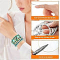 Miniatyrbilde 3 av 5: Memory Beading Wire Smykketråd Stål Memory Wire Beading Wire for Smykkefremstilling Armbånd 1200 Løkker 4 Farger