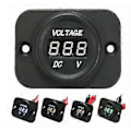 Miniatyrbild 3 av 5: Digital Voltmeter Panel Mätare Spänningsövervakare Vattentät för Bil Spänningstestare