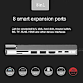 Miniatyrbillede 3 af 5: Usb C Hub Type C 3.0 til 4k Adapter med Rj45 Etet Sd/tf til PC Laptop Computer Hub