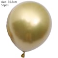 Miniatyrbillede 2 af 5: Krom Metal Balloner 50 Stk 12 Tommer Tykke Latex Balloner Til Fødselsdag Bryllupsfest Dekoration Guld