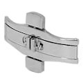 Miniatyrbillede 2 af 5: Foldbar Udløser Lås Hurtig Udskiftning Universal Solid 304 Rustfrit Stål Urrem Trykknap Spænde