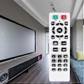 Miniatyrbilde 2 av 5: Smart Projektor Fjernkontroll Erstatning for Benq RS3355 ES6540 SP2535X SP2535S/H Projektor Trådløs Mediaspiller