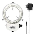 Miniatyrbilde 1 av 5: 144 LED Ringlys for mini mikroskoplampe 6000K 0-100% justerbar Hvit