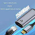Miniatyrbillede 2 af 5: Gigabit Ethernet LAN Netværksadapter RJ45 2500Mbps Ethernet til USB C Type-C Stik til Bærbar Telefon Hot-swappable