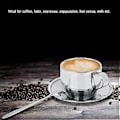 Miniatyrbild 5 av 5: Kaffekoppset, Rostfritt Stål Dubbelväggig Isolerad Kaffemugg Med Fat Sked (4-d-1)