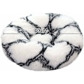 Miniatyrbillede 5 af 5: Hunder seng rund katteseng kæledyrsmåtte blød, behagelig, varm, vandtæt, skridsikker, vaskbar hundemåtte (diameter: 40 cm, sort-hvidt gitter) - Fei Yu