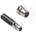 Miniatyrbilde 5 av 5: XLR Mini 3-pin hann til 4-pin hun lydadapter pluggkontakt Hi-Fi signalomformeradapter for mikrofonhøyttaler