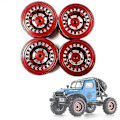Miniatyrbilde 4 av 5: Metallperle Felg Hjulnav For 1/24 Fcx24 1/18 Mog Rc Crawler Bil S S Tilbehør, rød