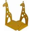 Miniatyrbillede 4 af 5: Girafformede jernbogstøtter skridsikre 21 cm bogstøtter til børn, bibliotek, skole, kontor, hjem (gul-Fei Yu)