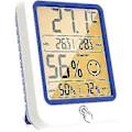 Miniatyrbild 1 av 5: LCD Elektronisk Digital Temperatur Luftfuktighet Mätare Termometer Hygrometer Bakgrundsbelysning Hem Inomhus Väderstation