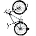 Miniatyrbillede 4 af 5: Cykelvægkrog med justerbar vinkel til mountainbike og racercykel displaystand sort normal rotation