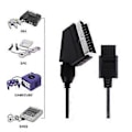 Pikkukuva 5 / 5: SCART AV-kaapeli Liitäntäjohto Johto Johto Peliohjain Konsolitarvikkeet Universaali N64 SNES SFC GC AV-kaapeli Musta