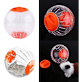 Miniatyrbillede 5 af 5: Hamsterbold, 2 stk. Træningsbold til små dyr Hamsterbold Minibold, plastik Transparent bærbar kæledyr Legetøj til dyr, 12 cm (blå+gul)